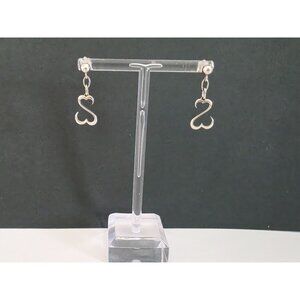 Jane Seymour Open Heart Sterling Silver Heart Shape Dangle Earrings